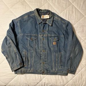 Vintage 90s Carhartt Denim Jacket Union Made in USA
